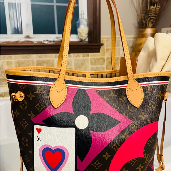 UNUSED AND PROOF OF PURCHASE Vuitton Multicolor Tote with Pink and Brown Accents - Picture 1 of 13